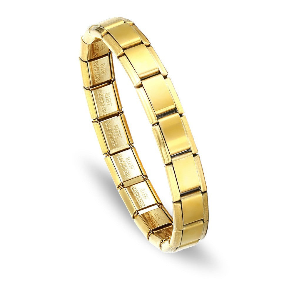 Wholesale Best-selling Module Bracelet Titanium Steel Oil Matching Stitching diy Unisex Bracelet